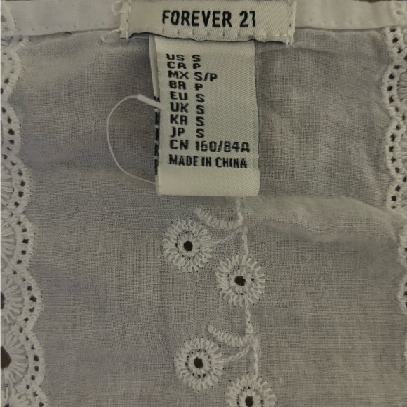 Forever 21 White Puff Sleeve Wrap Blouse - Picture 3 of 4